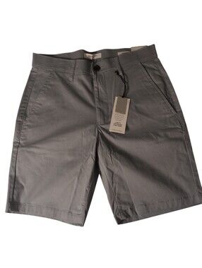 Nwt Kenneth Cole Slim Chino Dress Shorts Lightweight Golf Dark Vapor 30